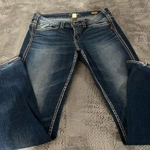 Women's Silver Francis Bootcut Blue Jeans Excellent Shape.